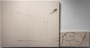 Dip, 36" x 54" Ink on canvas, 2013