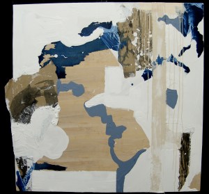 Hydro Chasm, Acrylic, Graphite, Paper on Panel 48" x 48"