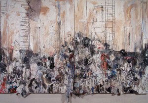 I Will Show You Fear in a Handful of Dust, Mixed Media, 60" x 96" 2012 Collection of Adrian Marullier