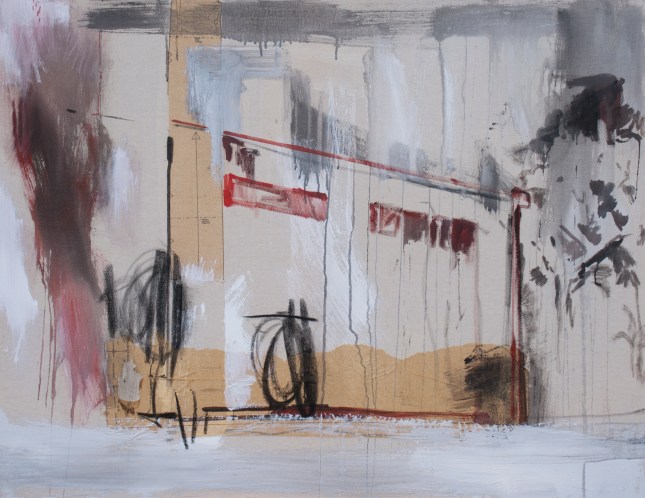 Save, 36 x 42 Ink, Paper, Acrylic on Canvas 2015